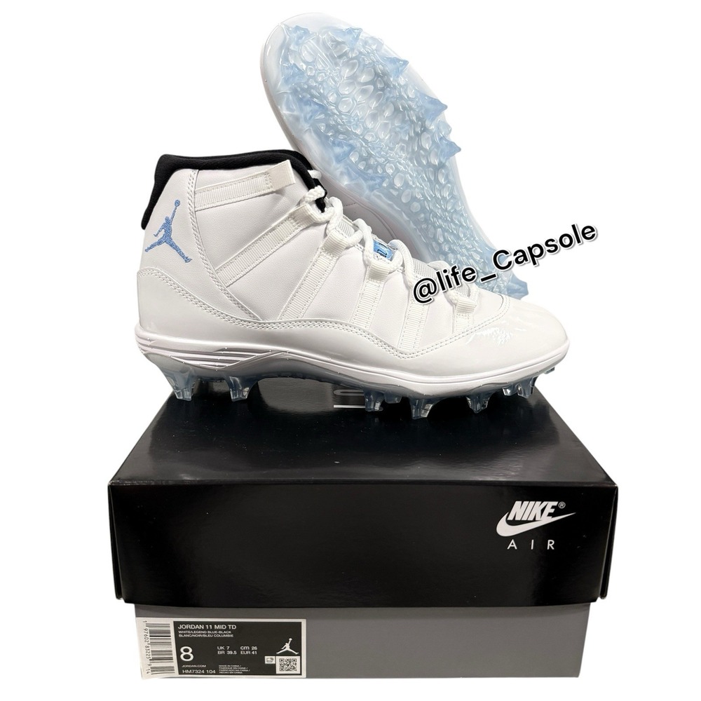 Size 8 Jordan Air Jordan 11 Mid TD Mid Top Cleat Legend Blue HM7324-104 Men's